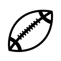 American Football logo. Simple rugby ball icon on transparent background. American football ball in linear style. Sports Equipment. Symbol, logo illustration - obrazy, fototapety, plakaty