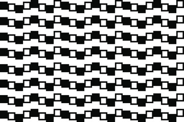 Abstract black and white pattern. Monochrome seamless geometric pattern. Repeating shapes, geometric elements.