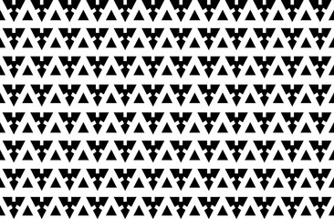 Abstract black and white pattern. Monochrome seamless geometric pattern. Repeating shapes, geometric elements.