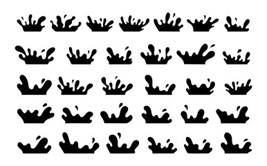 liquid splash water drop object collection vector fully editable eps 10