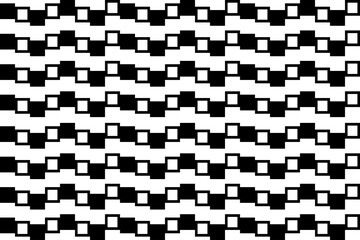 Abstract black and white pattern. Monochrome seamless geometric pattern. Repeating shapes, geometric elements.