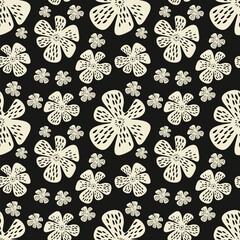 Flowers vector ilustration seamless patern.Great for textile,fabric,wrapping paper,and any print.