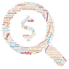 SEO - search engine optimization in word cloud