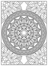 Mandala for relaxation coloring page
