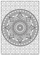 Mandala for relaxation coloring page