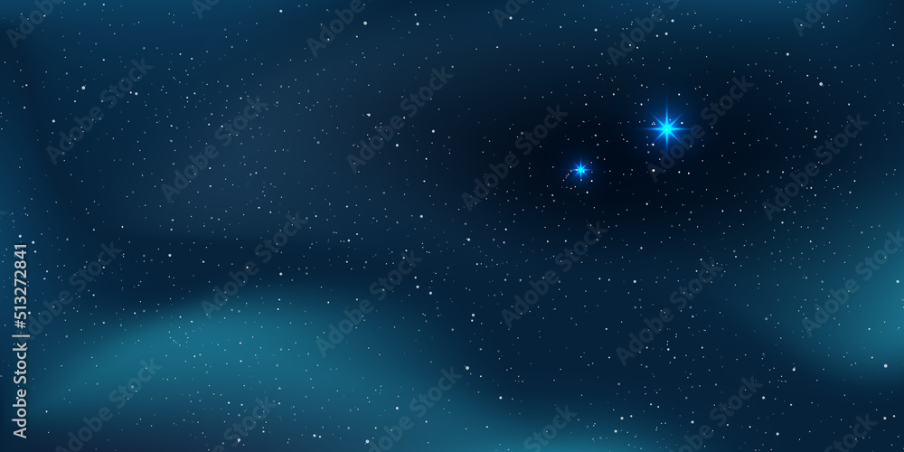 Wall mural second star to the right. star universe background. vector illustration.