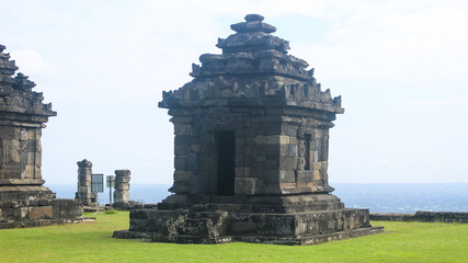 The exoticism of the architecture of the Ijo temple in Yogyakarta, the Ijo temple is the highest temple in Yogyakarta. built in 850 AD by the ancient Mataram kingdom  © Sukma Rizqi
