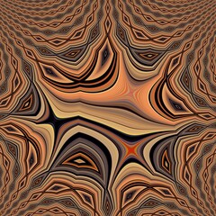 Obraz premium metallic stripes on the diagonal transformed into unique intricate patterns and design