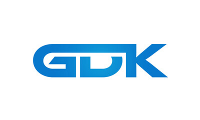 GDK letters Joined logo design connect letters with chin logo logotype icon concept	
