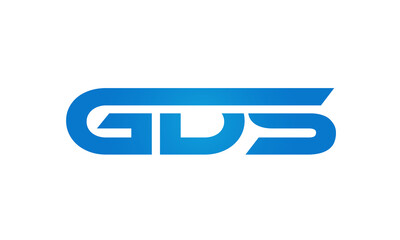 GDS letters Joined logo design connect letters with chin logo logotype icon concept	
