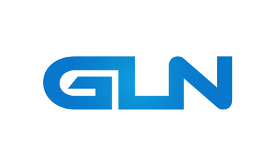 GLN letters Joined logo design connect letters with chin logo logotype icon concept