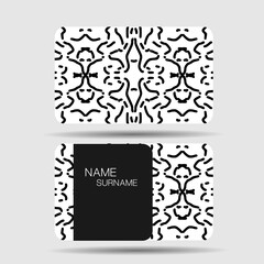 Modern business card template design. With inspiration from the abstract. On the gray background. Vector illustration EPS10.