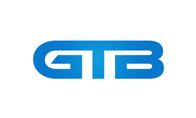 GTB letters Joined logo design connect letters with chin logo logotype icon concept