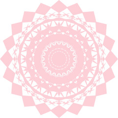 Template for laser cutting, paper cutting, plotter cutting, printing. Round line pattern. Flower like mandala cutout design. Isolated on white background, vector, illustration, EPS10