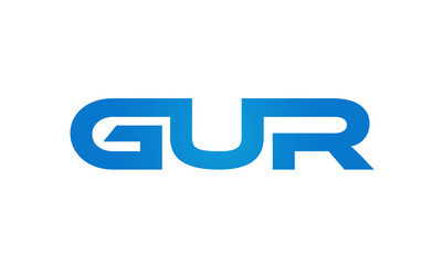 GUR letters Joined logo design connect letters with chin logo logotype icon concept