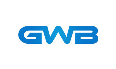 GWB letters Joined logo design connect letters with chin logo logotype icon concept