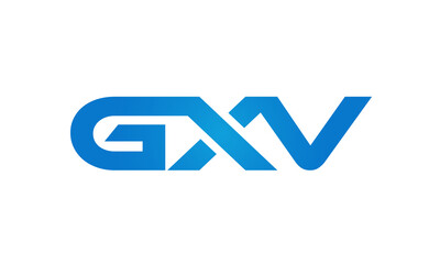 GXV letters Joined logo design connect letters with chin logo logotype icon concept