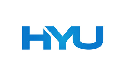 HYU letters Joined logo design connect letters with chin logo logotype icon concept