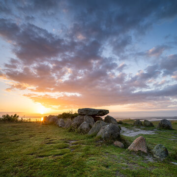Megalithic tomb Harhoog in Keitum, Sylt, Schleswig-Holstein, Germany