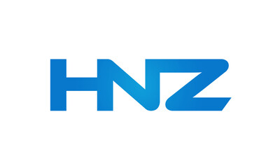 HNZ letters Joined logo design connect letters with chin logo logotype icon concept