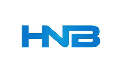 HNB letters Joined logo design connect letters with chin logo logotype icon concept