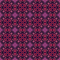 Seamless Background Retro Garden Nature Aboriginal Floral Pattern Art