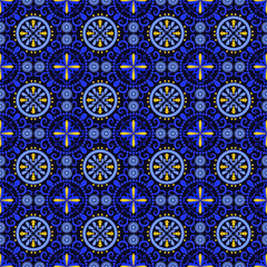 Seamless Background Retro Garden Nature Aboriginal Floral Pattern Art