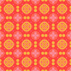 Seamless Background Retro Garden Nature Aboriginal Floral Pattern Art
