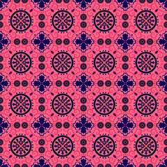 Seamless Background Retro Garden Nature Aboriginal Floral Pattern Art