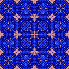 Seamless Background Retro Garden Nature Aboriginal Floral Pattern Art