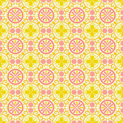 Seamless Background Retro Garden Nature Aboriginal Floral Pattern Art