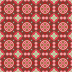 Seamless Background Retro Garden Nature Aboriginal Floral Pattern Art