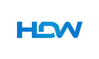 HDW letters Joined logo design connect letters with chin logo logotype icon concept