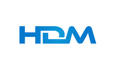 HDM letters Joined logo design connect letters with chin logo logotype icon concept