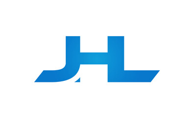 JHL letters Joined logo design connect letters with chin logo logotype icon concept