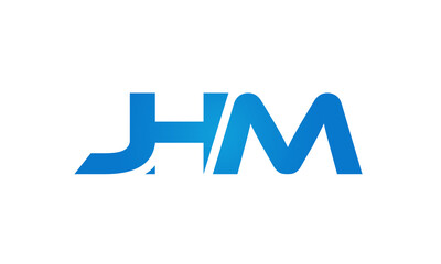 JHM letters Joined logo design connect letters with chin logo logotype icon concept