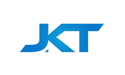 JKT letters Joined logo design connect letters with chin logo logotype icon concept