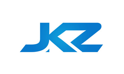 JKZ letters Joined logo design connect letters with chin logo logotype icon concept