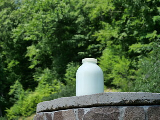 Fototapeta na wymiar bottle of milk