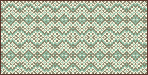 Multicolor truchet tiling connections illustration