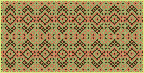 Multicolor truchet tiling connections illustration