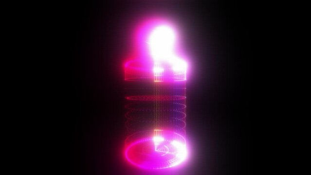 Digital Magic potion bottle. High quality 4k footage