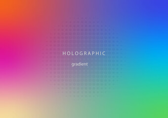 holographic abstract colorful background. spectrum backdrop with gradient mesh. iridescent graphic template for book, mobile interface.