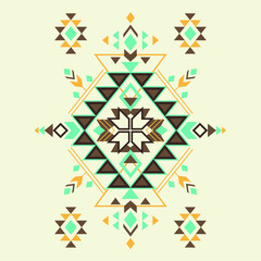 Aztec ornament. Ethnic geometric symbol for tattoos, logo, cards, decorative works. Boho geometric style.