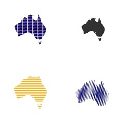 Fototapeta premium australia map logo illustration design