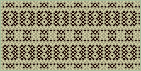 Multicolor truchet tiling connections illustration