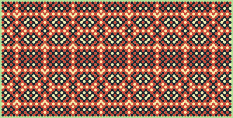 Multicolor truchet tiling connections illustration