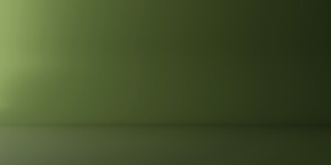 Blank Wall for mockup, empty luxury green background. 3D rendering.