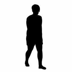 child silhouette on white background