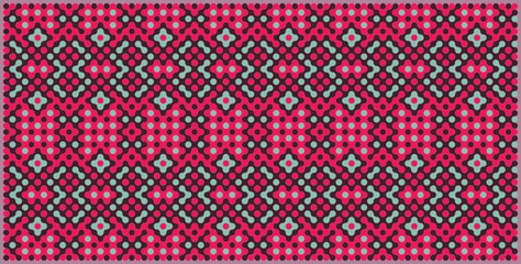 Multicolor truchet tiling connections illustration